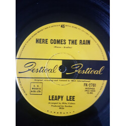 Leapy Lee Here Comes The Rain USED VINYL 7INCH SINGLE 45 RPM