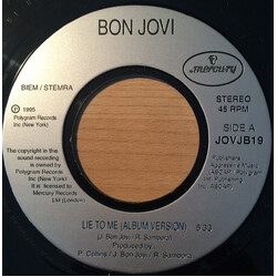 Bon Jovi Lie To Me USED VINYL 7INCH SINGLE JUKEBOX