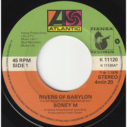 Boney M. Rivers Of Babylon Vinyl 7" USED