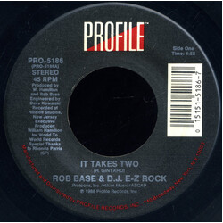 Rob Base & DJ E-Z Rock It Takes Two USED VINYL 7INCH 45 RPM SINGLE STEREO