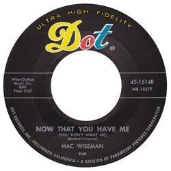 Mac Wiseman Glad Rags USED VINYL 7INCH SINGLE