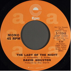 David Houston The Lady Of The Night USED VINYL 7INCH 45 RPM SINGLE PROMO STEREO MONO
