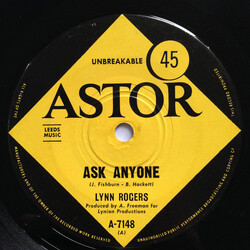 Lynn Rogers Ask Anyone USED VINYL 7INCH 45 RPM SINGLE