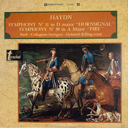 Joseph Haydn / Helmuth Rilling / Bachcollegium Stuttgart Symphonies No. 31 In D Major Hornsignal' / Symphony No. 59 In A Major 'Fire' Vinyl LP USED