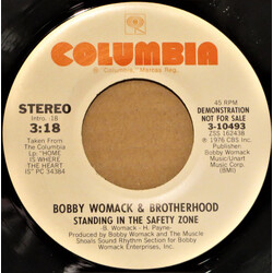 Bobby Womack / Brotherhood (13) Standing In The Safety Zone USED VINYL 7INCH 45 RPM PROMO STEREO MONO