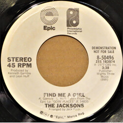 The Jacksons Find Me A Girl USED VINYL 7INCH 45 RPM PROMO STYRENE STEREO MONO