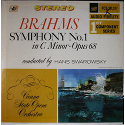Johannes Brahms / Orchester Der Wiener Staatsoper / Hans Swarowsky Symphony No. 1 In C Minor, Opus 68 Vinyl LP USED