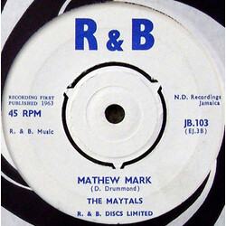 The Maytals / Don Drummond Matthew Mark / Royal Flush USED VINYL 7INCH 45 RPM SINGLE