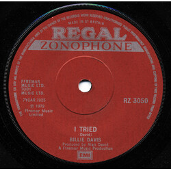 Billie Davis I Tried USED VINYL 7INCH 45 RPM SINGLE