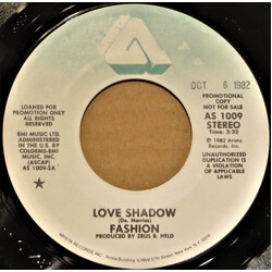 Fashion Love Shadow USED VINYL 7INCH 45 RPM SINGLE PROMO STYRENE STEREO MONO