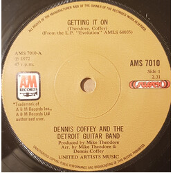 Dennis Coffey And The Detroit Guitar Band Getting It On / Ride, Sally, Ride USED VINYL 7INCH SINGLE 45 RPM