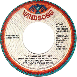 Starland Vocal Band The Light Of My Life Vinyl 7" USED