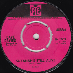 Dave Davies Suzanah's Still Alive USED VINYL 7INCH 45 RPM