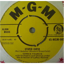Connie Francis Stupid Cupid / Carolina Moon USED VINYL 7INCH 45 RPM SINGLE