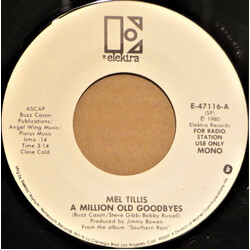 Mel Tillis A Million Old Goodbyes USED VINYL 7INCH 45 RPM PROMO STEREO MONO