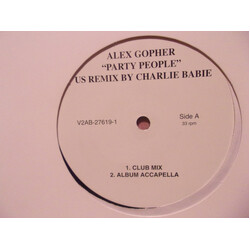 Alex Gopher Party People US Remix By Charlie Babie Vinyl 12" USED