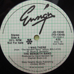 The Bendeth Band I Was There USED VINYL 12INCH 33 S RPM PROMO