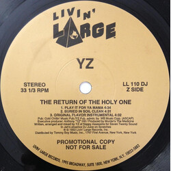 YZ The Return Of The Holy One USED VINYL 12INCH 33 S RPM PROMO