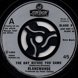 Blancmange The Day Before You Came Vinyl 7" USED