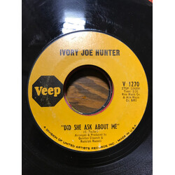 Ivory Joe Hunter Did She Ask About Me USED VINYL 7INCH 45 RPM