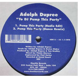 Adolph Dupree Yo DJ Pump This Party Vinyl 12" USED