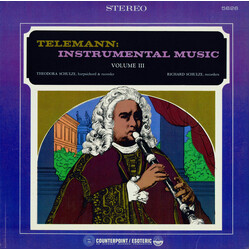 Georg Philipp Telemann / Theodora Schulze / Richard Schulze Instrumental Music Volume III Vinyl LP USED