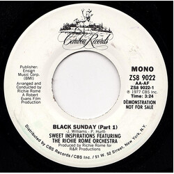 The Sweet Inspirations / Richie Rome Orchestra Black Sunday USED VINYL 7INCH 45 RPM PROMO STEREO MONO