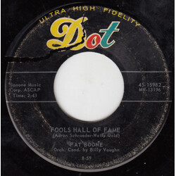 Pat Boone Fools Hall Of Fame USED VINYL 7INCH SINGLE 45 RPM