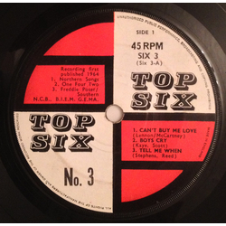 Unknown Artist Top Six No. 3 Vinyl 7" USED