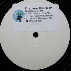 Ben Johnson Come 1 USED VINYL 12INCH TEST PRESSING