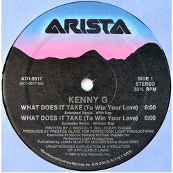 Kenny G (2) What Does It Take (To Win Your Love) VINYL 12" USED