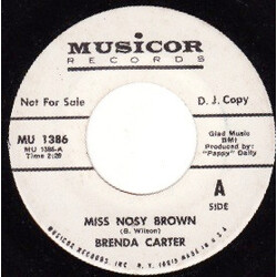 Brenda Carter Miss Nosy Brown / The Shadow From Her Eye USED VINYL 7INCH 45 RPM SINGLE PROMO