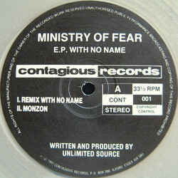 Ministry Of Fear E.P. With No Name USED VINYL 12INCH 33 S RPM EP STEREO