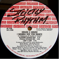House 2 House Hypnotize Me / I Wanna See You Dance USED VINYL 12INCH 33 S RPM