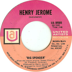 Henry Jerome Big Spender / World Of Love VINYL 7" USED