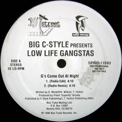 Big C-Style / Low Life Gangstas G's Come Out At Night VINYL 12" USED