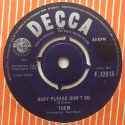 Them (3) Baby Please Don't Go / Gloria USED VINYL 7INCH 45 RPM SINGLE