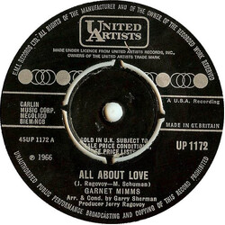 Garnet Mimms All About Love USED VINYL 7INCH 45 RPM SINGLE