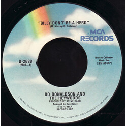 Bo Donaldson & The Heywoods Billy, Don't Be A Hero / Deeper And Deeper USED VINYL 7INCH 45 RPM REISSUE