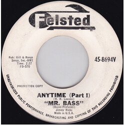 Jimmy Ricks (2) Anytime USED VINYL 7INCH 45 RPM SINGLE PROMO