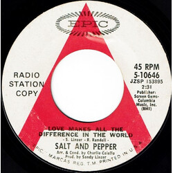 Salt & Pepper (7) Love Makes All The Difference In The World / Allison Took Me Away USED VINYL 7INCH 45 RPM PROMO