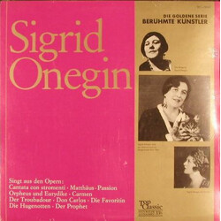 Sigrid Onegin Singt Aus Den Opern.... Vinyl LP USED