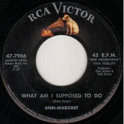 Ann Margret What Am I Supposed To Do USED VINYL 7INCH 45 RPM SINGLE