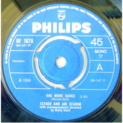 Esther & Abi Ofarim One More Dance Vinyl 7" USED