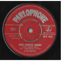 The Temperance Seven Hard Hearted Hannah / Chili Bom Bom USED VINYL 7INCH 45 RPM SINGLE