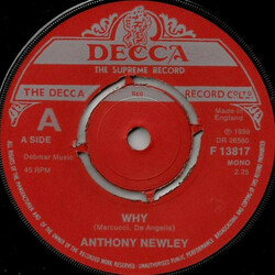 Anthony Newley Why / Do You Mind Vinyl 7" USED