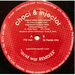Choci / Injector Acid War Remixes VINYL 12" USED