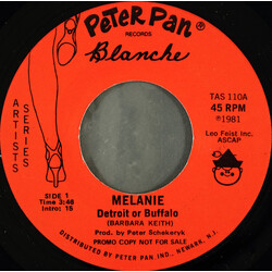 Melanie (2) Detroit Or Buffalo / Imaginary Heroes USED VINYL 7INCH 45 RPM PROMO