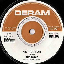 The Move Night Of Fear USED VINYL 7INCH 45 RPM SINGLE
