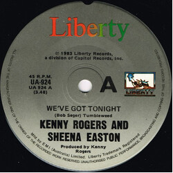 Kenny Rogers / Sheena Easton We've Got Tonight USED VINYL 7INCH 45 RPM